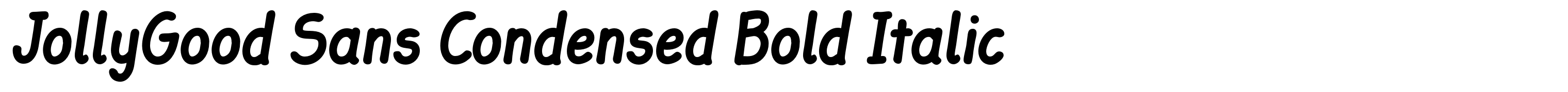 JollyGood Sans Condensed Bold Italic